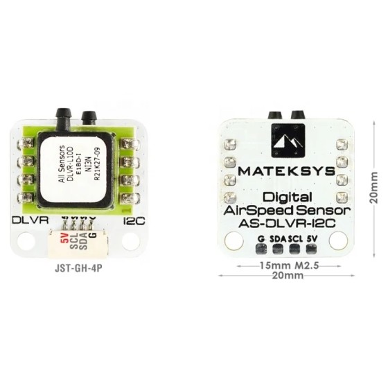 MATEKSYS DIGITAL AIRSPEED SENSOR AS-DLVR-I2C 4~5.5V DC 5mA for RC Multirotor Airplane DIY Parts